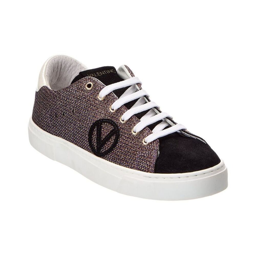 Valentino By Mario Valentino Laura Star Suede Sneaker, Metallic